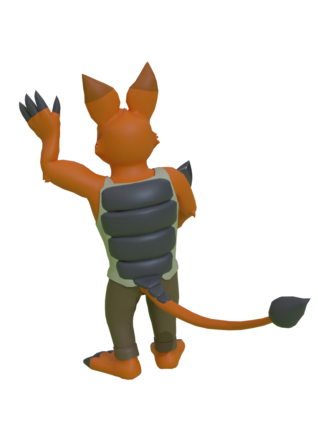 Gaius's new model doing a pose