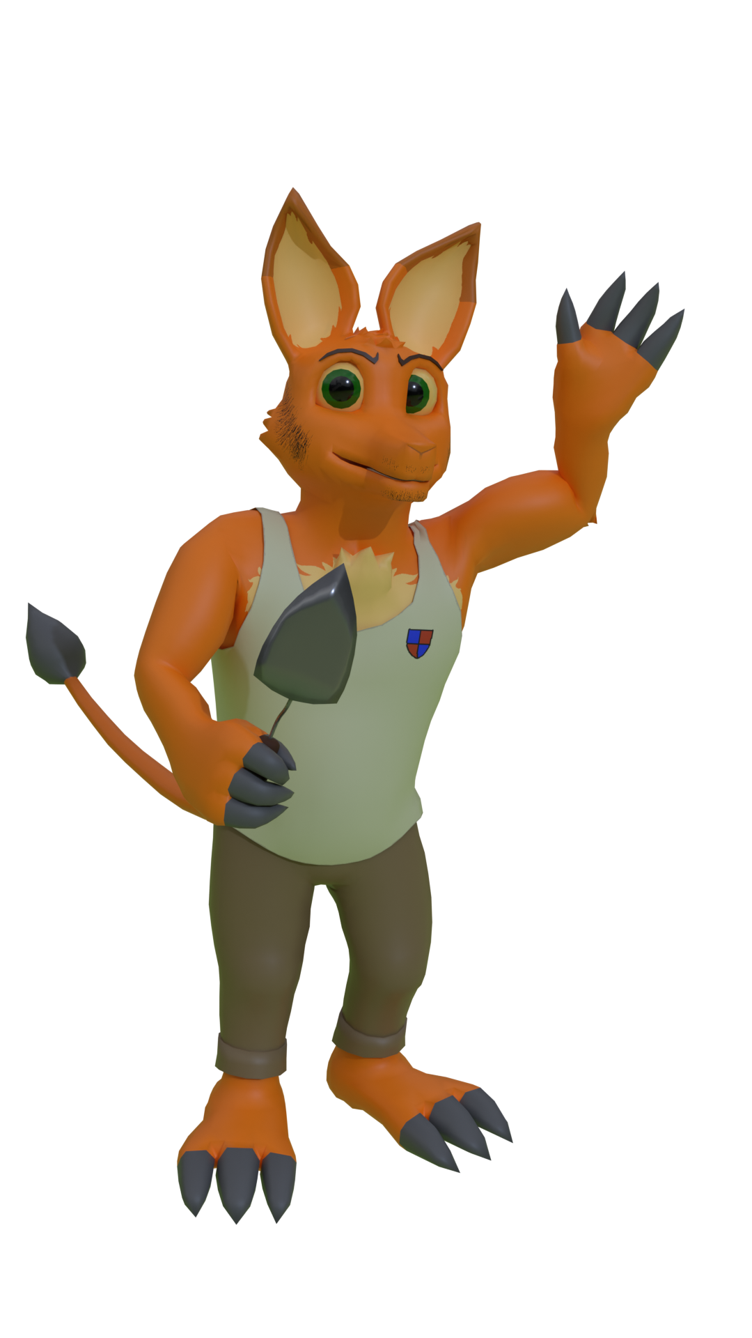 Gaius's new model doing a pose