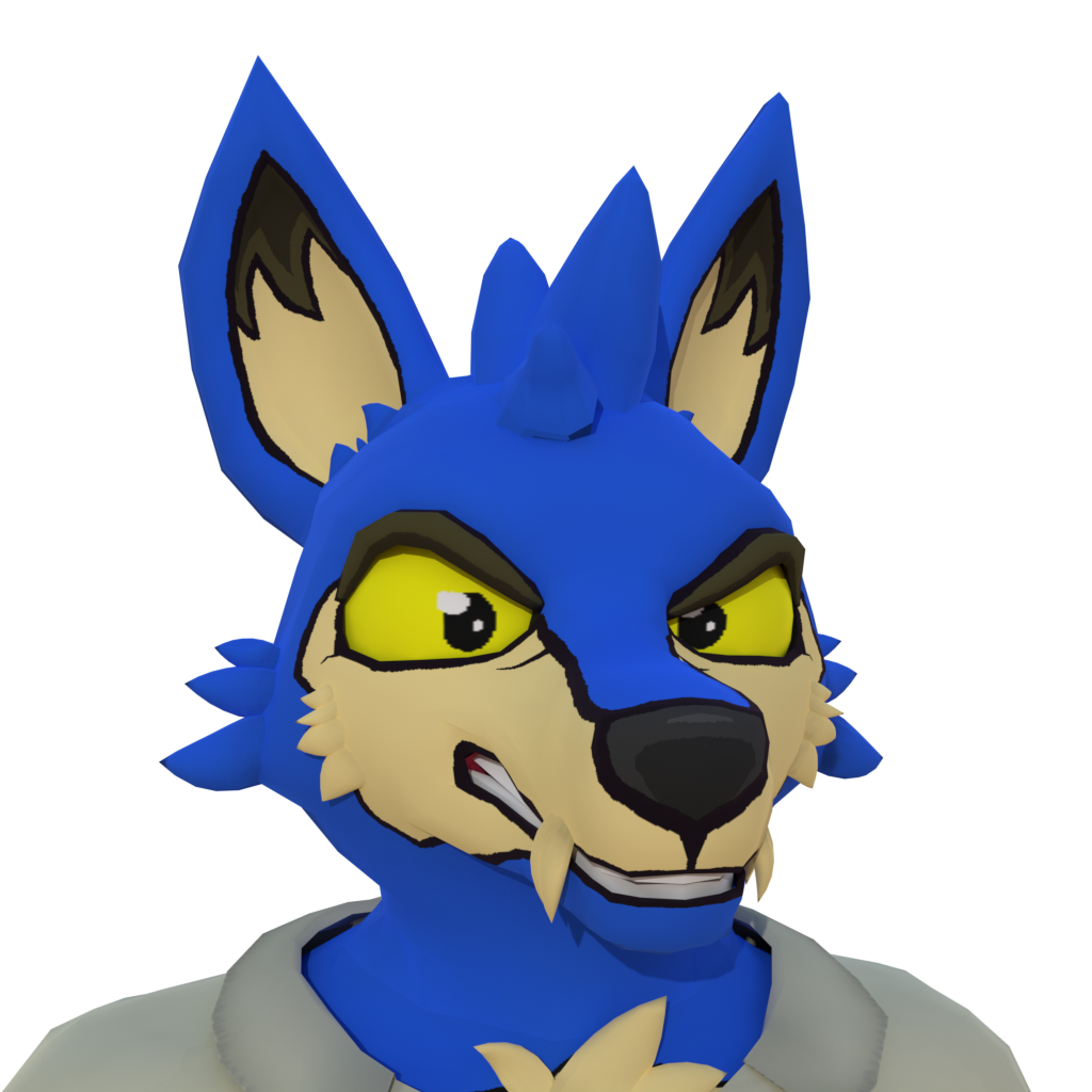 Jeran grinnig at the camera.