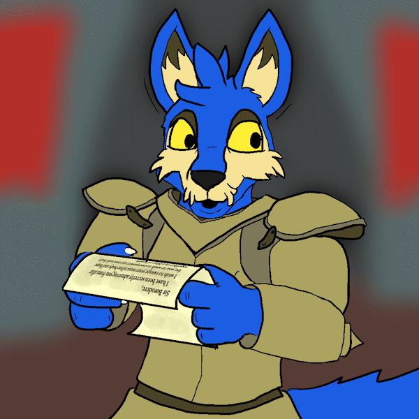 Jeran has a surprised expression on his face. He just finished reading a letter. I wonder what it said in there?