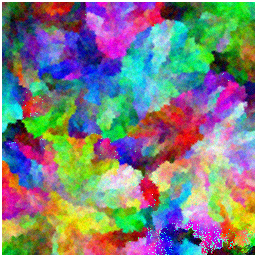 Static, Abstract arrangement of a full RGB spectrum.